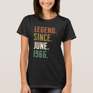 56 Years Old Legend Since June 1966 56th Birthday T-Shirt
