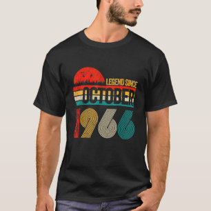 56 Years Old Legend Since October 1966 56th Birth T-Shirt