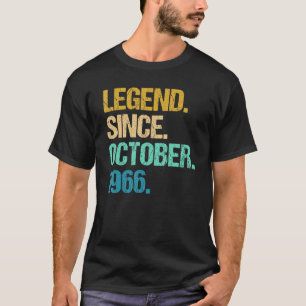 56 Years Old Legend Since October 1966 56th Birth T-Shirt