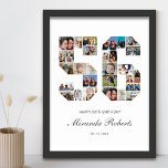 56th Birthday Number 56 Custom Photo Collage Poster<br><div class="desc">Celebrate 56th birthday with this personalised number 56 photo collage poster. This customisable gift is also perfect for wedding anniversary. It's a great way to display precious memories from your wedding and married life. The poster features a collage of photos capturing those special moments, and it can be customised with...</div>