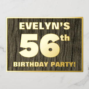 56th Birthday Party: Bold, Faux Wood Grain Pattern