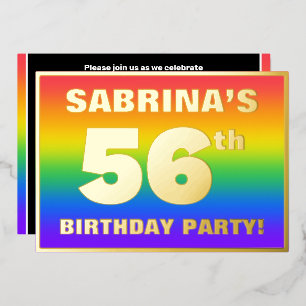 56th Birthday Party: Fun, Colourful Rainbow Patter