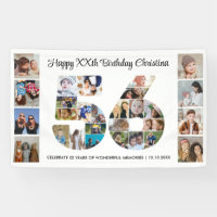 56th Birthday Party Number 56 Photo Collage