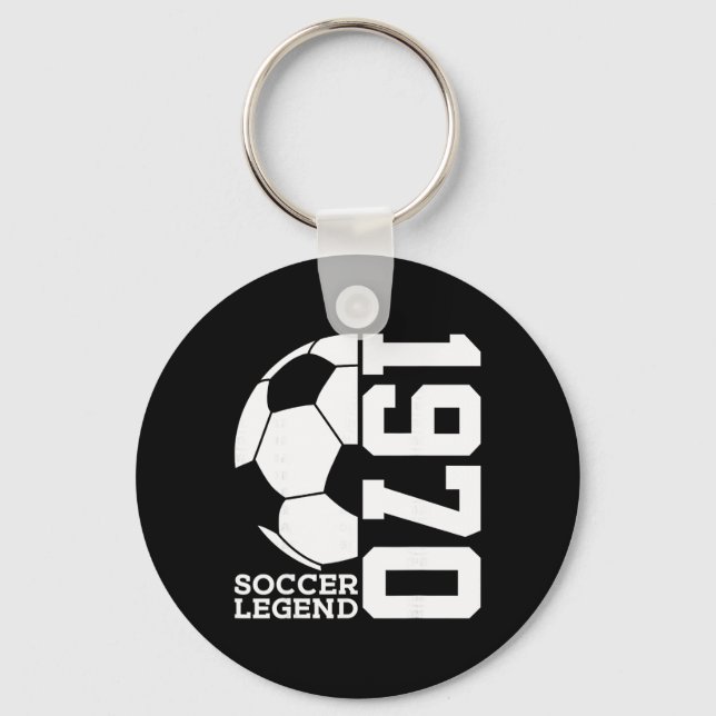 56th Birthday Soccer Legend 1970  Key Ring (Front)