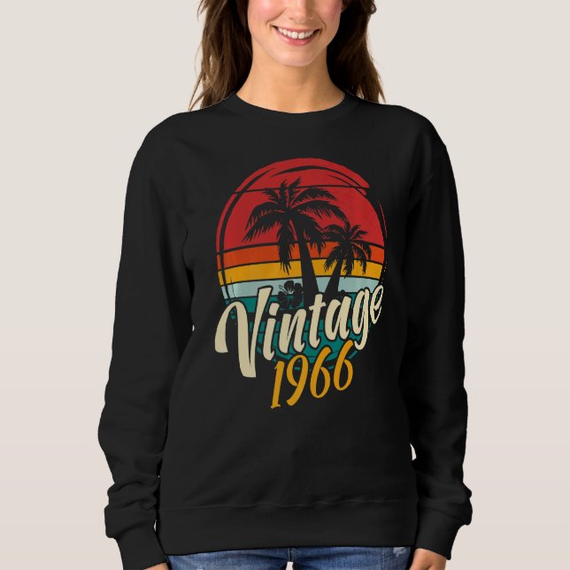 56th Birthday  Vintage 1966 Sweatshirt (Front)
