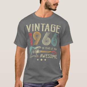 56th Birthday Womens Mens Vintage Awesome 1966 Gui T-Shirt