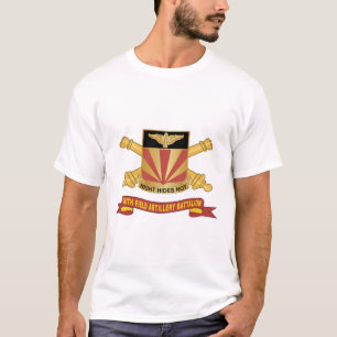56th Field Artillery Battalion - DUI w Br - Ribbon T-Shirt