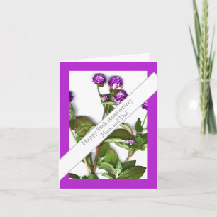 56th Wedding Anniversary Globe Amaranth Card