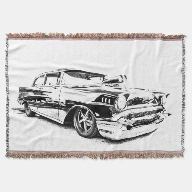 57 Chevy Beast #2 Throw Blanket (Front)