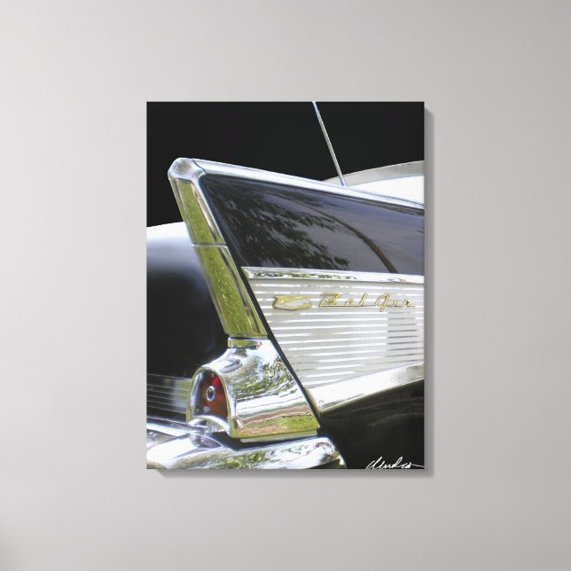'57 Chevy Bel Air "FINS" Canvas Print (Front)