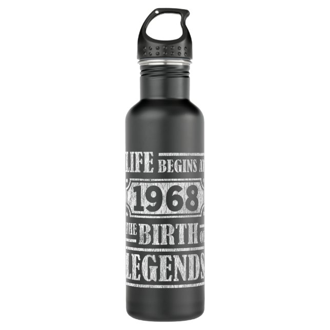 57 Year Old 1968 Birth Of Legend 57th Birthday 710 Ml Water Bottle (Front)