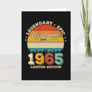 57 Year Old Awesome Since 1965 57th Birthday Gift Card