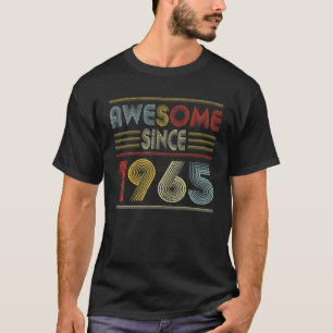 57 Year Old Gifts Awesome Since 1965 Retro 57Th Bi T-Shirt