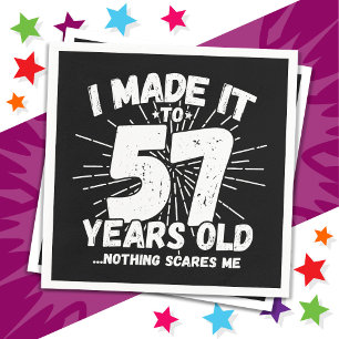 57 Year Old Sarcastic Meme Funny 57th Birthday Napkin