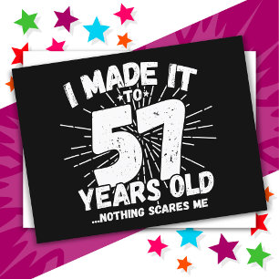 57 Year Old Sarcastic Meme Funny 57th Birthday Postcard