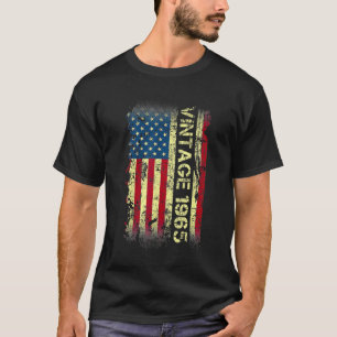 57 Year Old Vintage 1965 American Flag 57th Birth T-Shirt