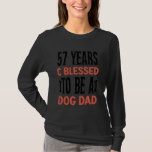 57 Years and Dog Dad! 57 Years Old Birthday T-Shirt<br><div class="desc">57 Years and Dog Dad! 57 Years Old Birthday</div>