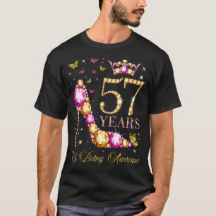 57 Years Of Being Awesome 57 Years Old 57th Birthd T-Shirt