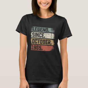 57 Years Old  Legend Since October 1965 57th Birth T-Shirt