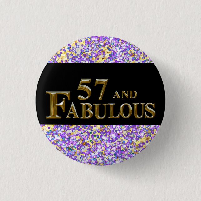57th  Birthday  3 Cm Round Badge (Front)