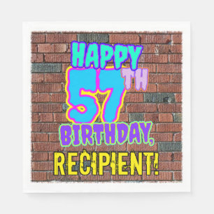 57th Birthday ~ Fun, Urban Graffiti Inspired Look Napkin