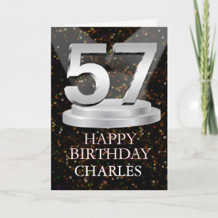 57th Birthday Spotlights Add A Name Card