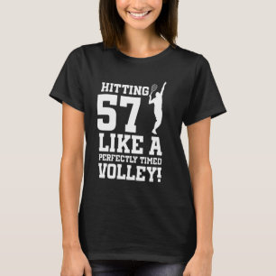 57th Birthday Tennis 57 Years Old Tennis Player Bi T-Shirt