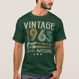 57th Birthday Womens Mens Vintage Awesome 1965 Gui T-Shirt