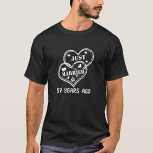 57Th Wedding Anniversary Couple Just Married 57 Ye T-Shirt