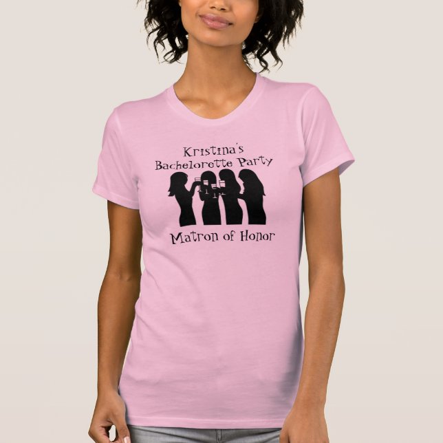 58192, Party Girl Bachelorette Party (Matron) T-Shirt (Front)