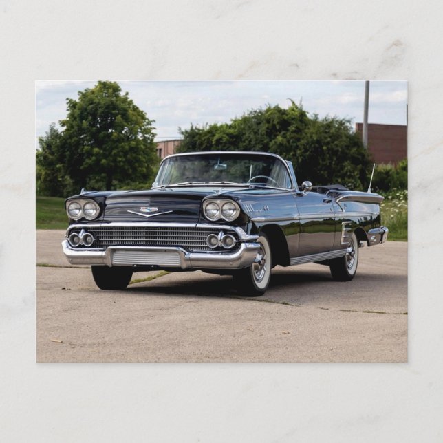 58' Chevy Convertible Postcard (Front)