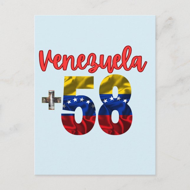 58 Venezuela Pride Authentic Venezuelan Roots Postcard (Front)
