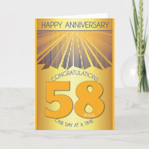 58 Year 12 Step Recovery Anniversary Customized Card