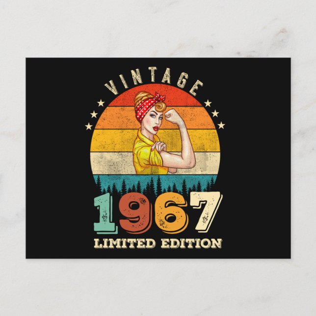 58 Year Old Bday 1967 Vintage 58th Birthday Women Postcard (Front)