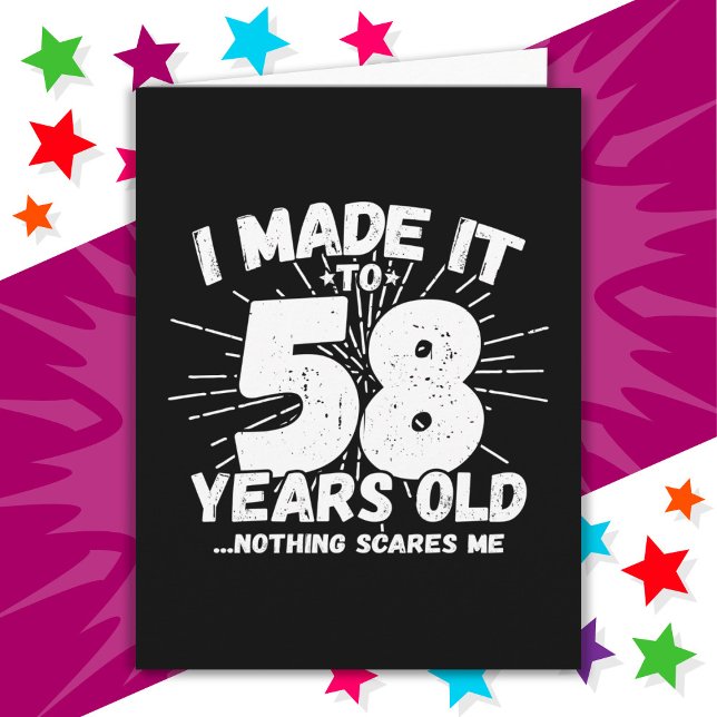 58 Year Old Sarcastic Meme Funny 58th Birthday Card (Creator Uploaded)