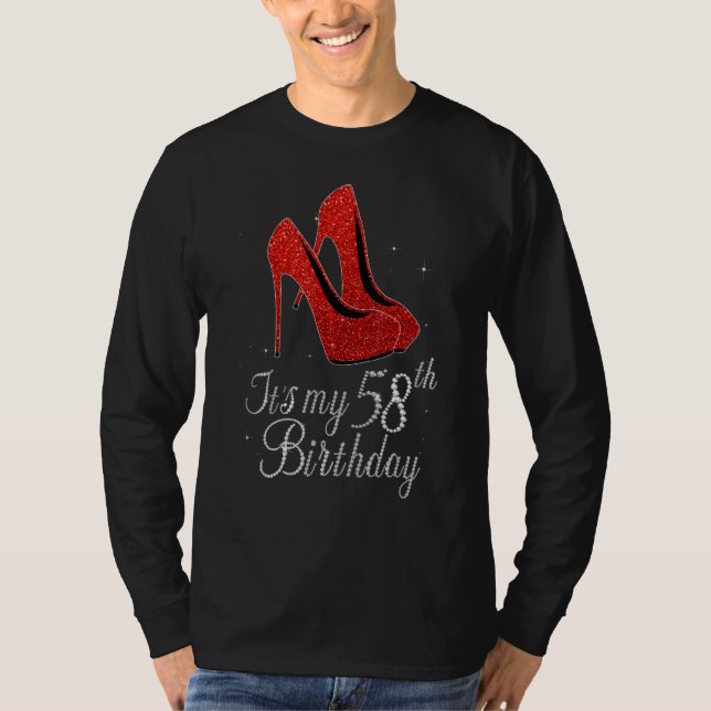 58 Years Old 1964 High Heels It's My 58th Birthday T-Shirt (Front)