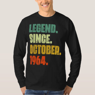 58 Years Old Legend Since October 1964 58th Birth T-Shirt