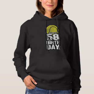 58 Years Old Vintage Tennis 58th Birthday Hoodie