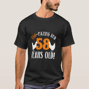 58th Birthday 58 Years Old Chicken Farmer Chicken T-Shirt