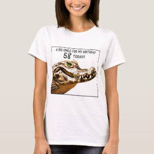 58th Birthday Alligator Smile T-Shirt
