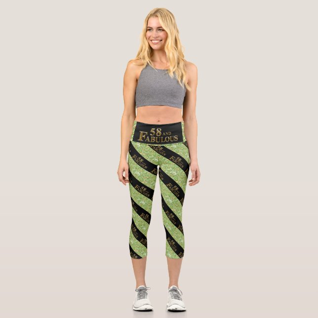 58th  Birthday  Capri Leggings (Front)