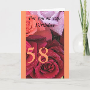 58th Birthday Card