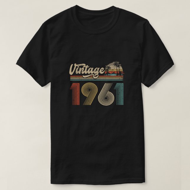 58th Birthday Gift Vintage 1961 Classic T-Shirt (Design Front)