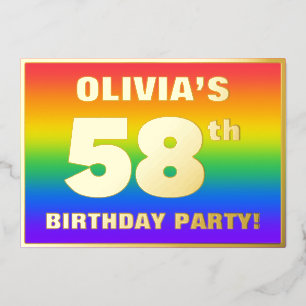 58th Birthday Party: Fun, Colourful Rainbow Patter