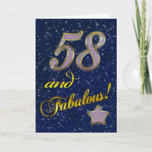 58th Birthday party Invitation