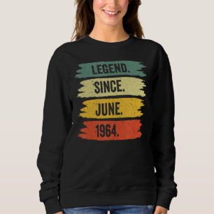 58th Birthday Retro Vintage Legends Were Born In J Sweatshirt