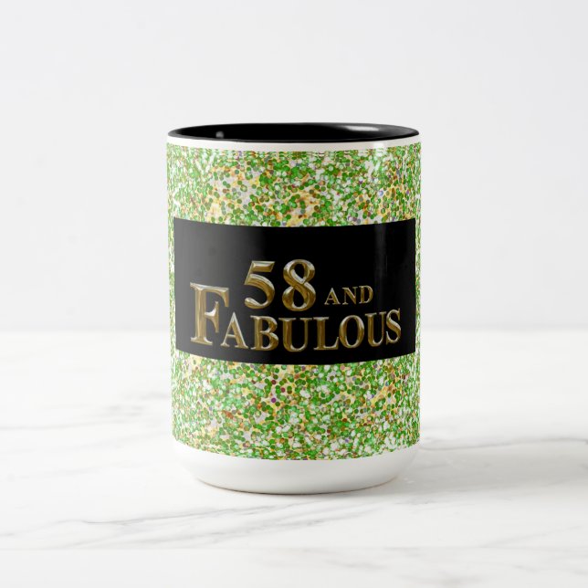 58th  Birthday  Two-Tone Coffee Mug (Center)