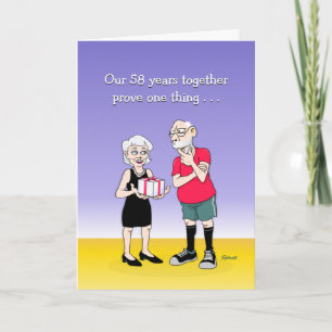 58th Wedding Anniversary Greeting Card