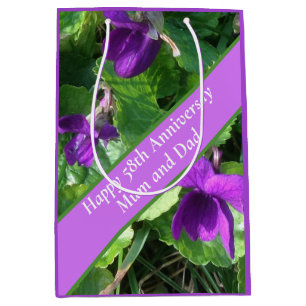 58th Wedding Anniversary   Medium Gift Bag