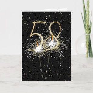 58th wedding anniversary sparklers card